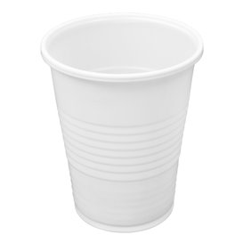 Bicchiere di Plastica PP Riutilizzabile Bianco 240ml (100 Pezzi)