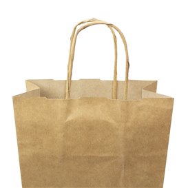 Sacchetti in Carta Kraft per Bottiglie 18+8x39cm (50 Pezzi)