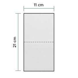 Tovagliolo di Carta Tissue 2V in V Bianco 11x21cm (200 Pezzi)