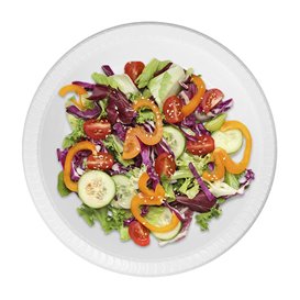 Piatto Fondo Riutilizzabile Economico PS Bianco Ø22cm (50 Pezzi)