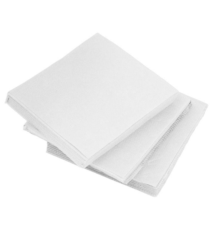Tovagliolo da Cocktail di Carta Punta Punta 20x20cm 2S Bianco (2.400 Pezzi) Tovagliolo da Cocktail di Carta Punta Punta 20x20cm 2S Bianco (2.400 Pezzi)