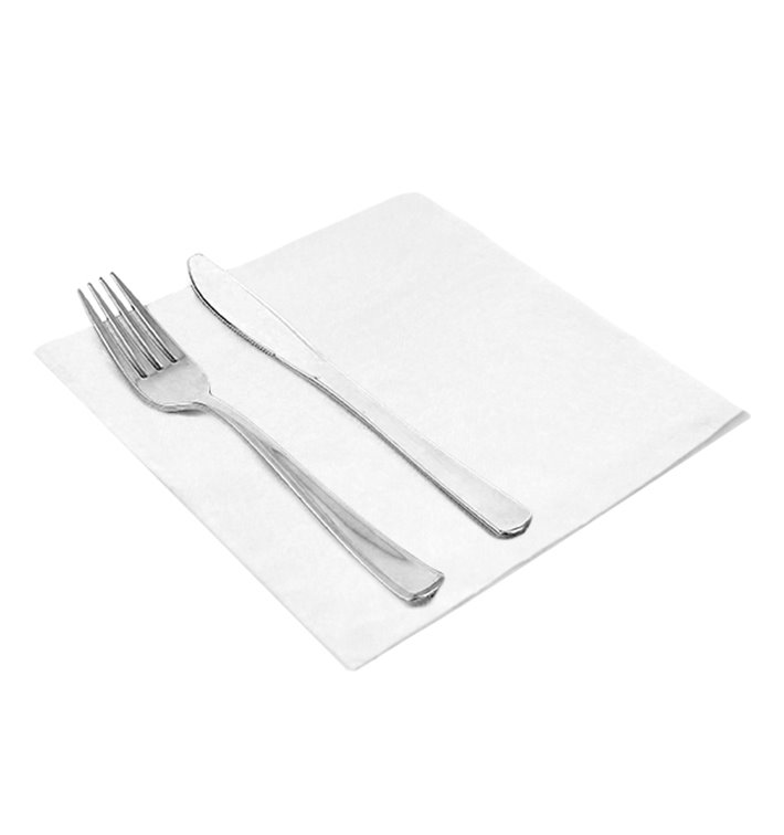 Tovagliolo di Carta Punta Punta 40x40cm 2S Bianco (50 Pezzi) Tovagliolo di Carta Punta Punta 40x40cm 2S Bianco (50 Pezzi)