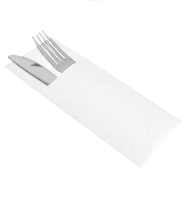 Tovagliolo Portaposate di Carta Micro Point 33x40cm Bianco (60 Pezzi) Tovagliolo Portaposate di Carta Micro Point 33x40cm Bianco (60 Pezzi)