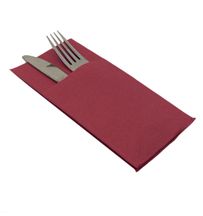 Tovagliolo Portaposate di Carta Micro Point 40x40cm Bordeaux (30 Pezzi) Tovagliolo Portaposate di Carta Micro Point 40x40cm Bordeaux (30 Pezzi)