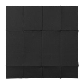 Tovagliolo Portaposate di Carta Micro Point 40x40cm Nero (30 Pezzi)