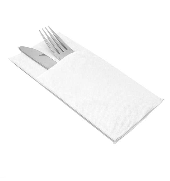 Tovagliolo Portaposate di Carta Micro Point 40x40cm Bianco (30 Pezzi) Tovagliolo Portaposate di Carta Micro Point 40x40cm Bianco (30 Pezzi)
