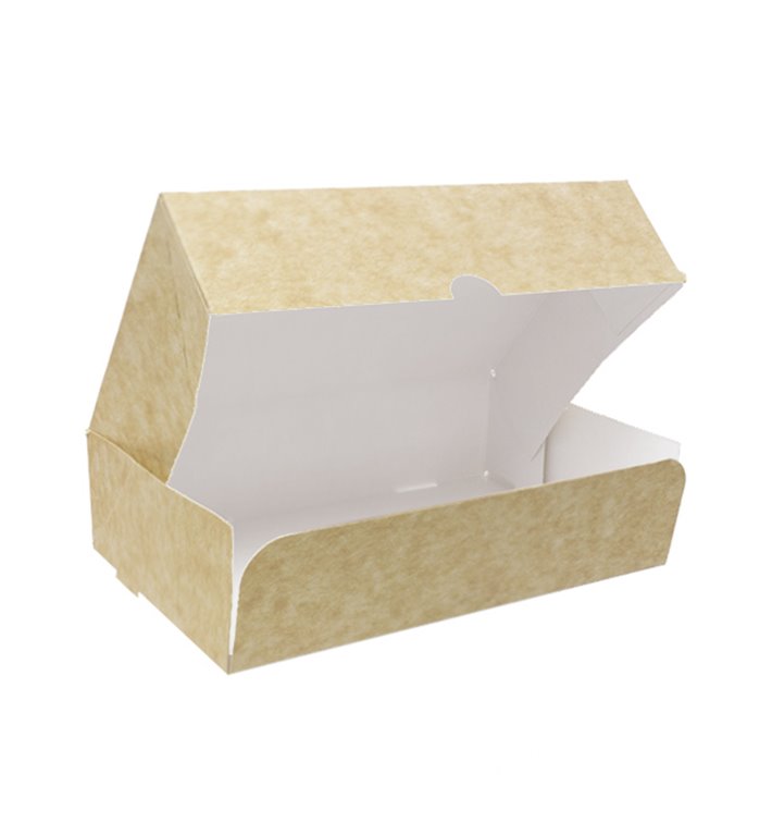 Scatola di Carta Pasticceria Cartone Kraft 17,5x11,5x4,7cm 250g (20 Pezzi) Scatola di Carta Pasticceria Cartone Kraft 17,5x11,5x4,7cm 250g (20 Pezzi)