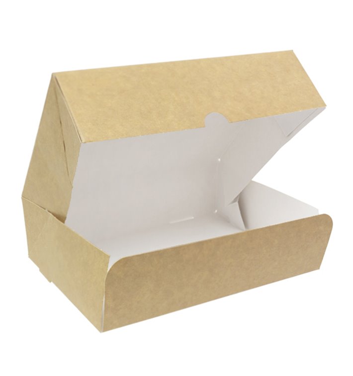 Scatola di Carta Pasticceria Cartone Kraft 18,2x13,6x5,2cm 500g (20 Pezzi) Scatola di Carta Pasticceria Cartone Kraft 18,2x13,6x5,2cm 500g (20 Pezzi)