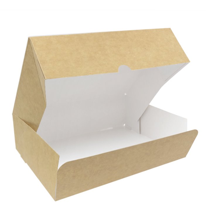 Scatola di Carta Pasticceria Cartone Kraft 20,4x15,8x6cm 1kg (20 Pezzi) Scatola di Carta Pasticceria Cartone Kraft 20,4x15,8x6cm 1kg (20 Pezzi)
