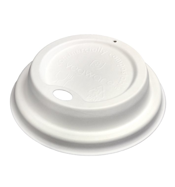 Coperchio con Foro in Fibra di Cellulosa Modellata Bianco Ø8,0cm (50 Pezzi) Coperchio con Foro in Fibra di Cellulosa Modellata Bianco Ø8,0cm (50 Pezzi)