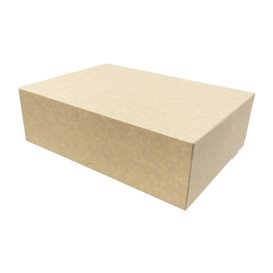 Scatola di Carta Pasticceria Cartone Kraft 25,8x18,9x8cm 2kg (20 Pezzi)