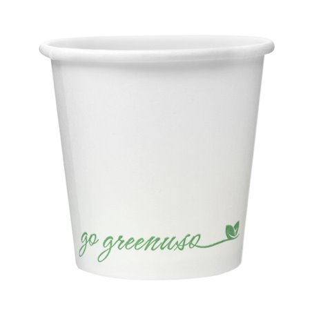 Bicchiere di carta Go Green bianco