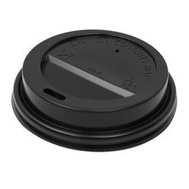 Coperchio da viaggio con foro in carta bianca Ø9,0cm (50 Pezzi)