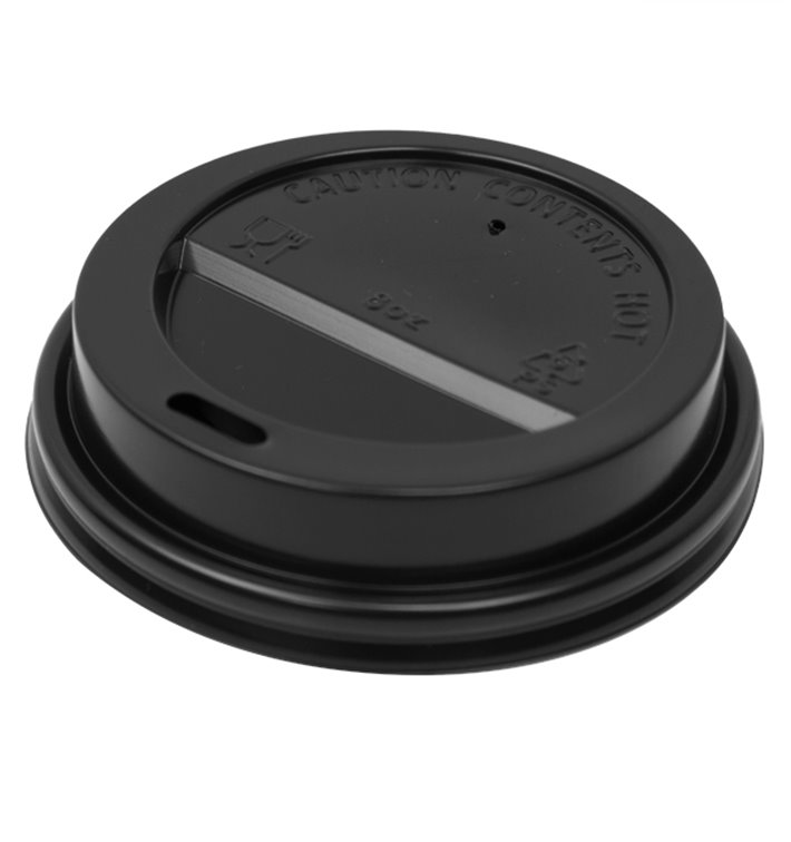 Coperchio da viaggio con foro in carta bianca Ø9,0cm (50 Pezzi)