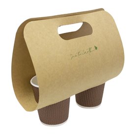 Porta Bicchiere di Carta Kraft 23,9x18cm Ø8,0cm (100 Pezzi)