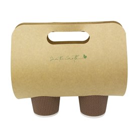 Porta Bicchiere di Carta Kraft 23,9x18cm Ø8,0cm (100 Pezzi)