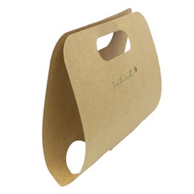 Porta Bicchiere di Carta Kraft 23,9x18cm Ø8,0cm (100 Pezzi)