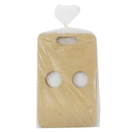 Porta Bicchiere di Carta Kraft 23,9x18cm Ø8,0cm (100 Pezzi)