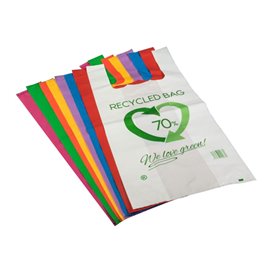 Sacchetto di Plastica Canottiera Riutilizzabile Rosso 42x53cm 50µm (20 Kg)