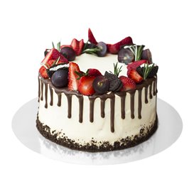 Disco di Carta Nero e Bianco 17cm (10 Pezzi)