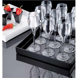 Vassoio di Plastica Tray Trasparente 30x30cm (9 Pezzi)