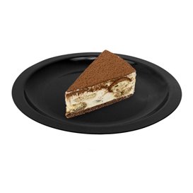 Piatto Duro Riutilizzabile Piano Nero "Round" PP Ø18,5cm (25 Pezzi)