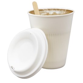 Coperchio Riutilizzabile Durevole in PP Creme per Tumbler Ø9,6cm (100 Pezzi)