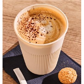 Bicchiere Riutilizzabile Durevole in PP Crema 355ml Ø9,6cm (5 Pezzi)