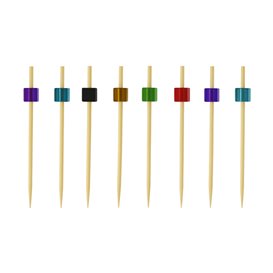 Spiedino di Bambù Secchio Colori 7cm (100 Pezzi)