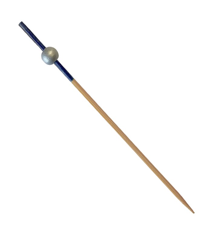 Spiedino di Bambù Blu/Argento 10cm (1.200 Pezzi) Spiedino di Bambù Blu/Argento 10cm (1.200 Pezzi)