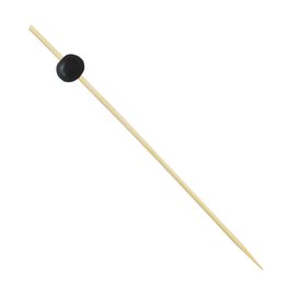 Spiedi "Big Ball" di Bambu Nero 12,5cm (100 Pezzi)