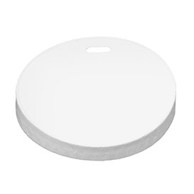 Coperchio da viaggio con foro in carta bianca Ø8,0cm (50 Pezzi)