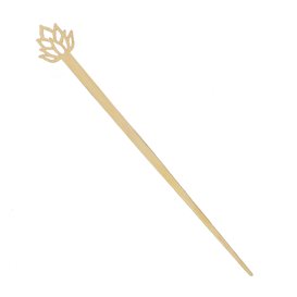 Agitatore per Bere in Bambù con Fiori di Loto 12cm (50 Pezzi)