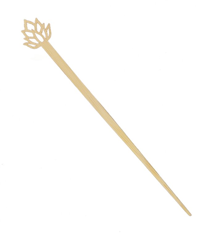 Agitatore per Bere in Bambù con Fiori di Loto 12cm (50 Pezzi) Agitatore per Bere in Bambù con Fiori di Loto 12cm (50 Pezzi)