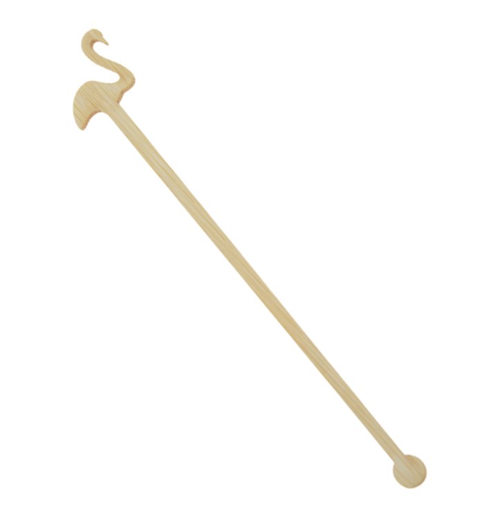 Agitatore per Bere in Bambù Fenicottero Rosa 14cm (50 Pezzi) Agitatore per Bere in Bambù Fenicottero Rosa 14cm (50 Pezzi)