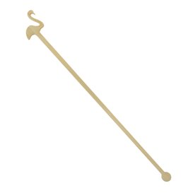 Agitatore per Bere in Bambù Fenicottero Rosa 18cm (600 Pezzi)
