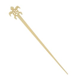 Agitatore per Bere in Bambù a Forma di Tartaruga 12cm (50 Pezzi)