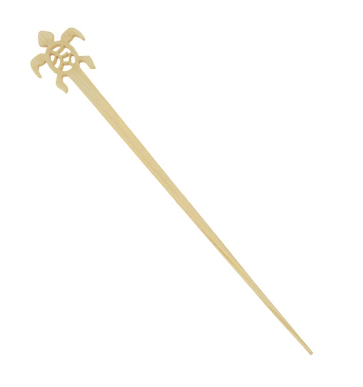 Agitatore per Bere in Bambù a Forma di Tartaruga 12cm (50 Pezzi) Agitatore per Bere in Bambù a Forma di Tartaruga 12cm (50 Pezzi)