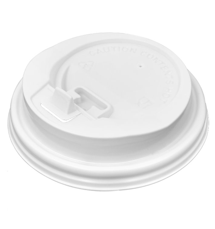 Coperchio con Foro Plastica PS Bianco Ø8,0cm (50 Pezzi) Coperchio con Foro Plastica PS Bianco Ø8,0cm (50 Pezzi)