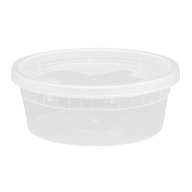 Contenitore in Plastica PP “Deli Range” Trasparente con Coperchio 240ml (40 Pezzi)
