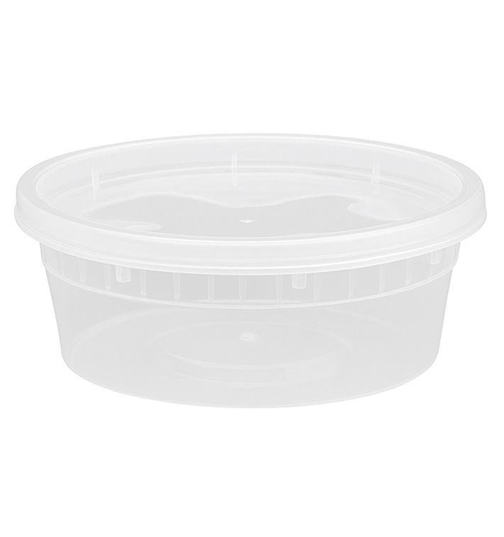 Contenitore in Plastica PP “Deli Range” Trasparente con Coperchio 240ml (40 Pezzi) Contenitore in Plastica PP “Deli Range” Trasparente con Coperchio 240ml (40 Pezzi)
