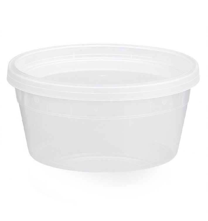 Contenitore in Plastica PP “Deli Range” Trasparente con Coperchio 360ml (40 Pezzi) Contenitore in Plastica PP “Deli Range” Trasparente con Coperchio 360ml (40 Pezzi)