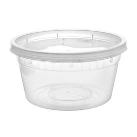 Contenitore in Plastica PP “Deli Range” Trasparente con Coperchio 360ml (240 Pezzi)