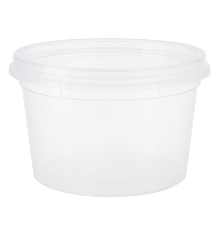 Contenitore in Plastica PP “Deli Range” Trasparente con Coperchio 480ml (40 Pezzi) Contenitore in Plastica PP “Deli Range” Trasparente con Coperchio 480ml (40 Pezzi)