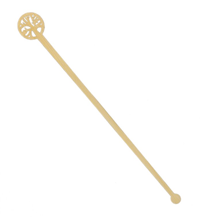 Agitatore per Bere con Albero Della Vita in Bambù 18cm (600 Pezzi) Agitatore per Bere con Albero Della Vita in Bambù 18cm (600 Pezzi)