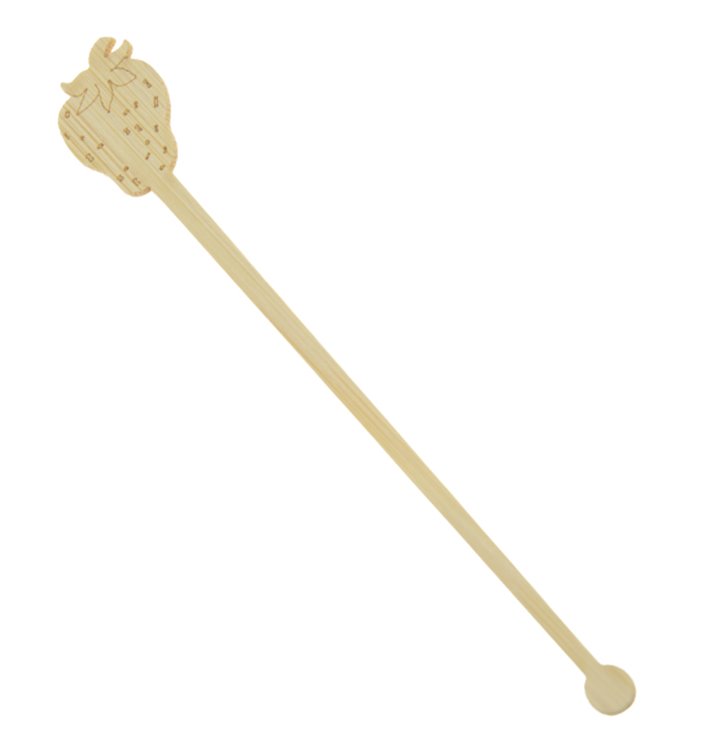 Agitatore per Bere in Bambù Fragola 14cm (600 Pezzi) Agitatore per Bere in Bambù Fragola 14cm (600 Pezzi)