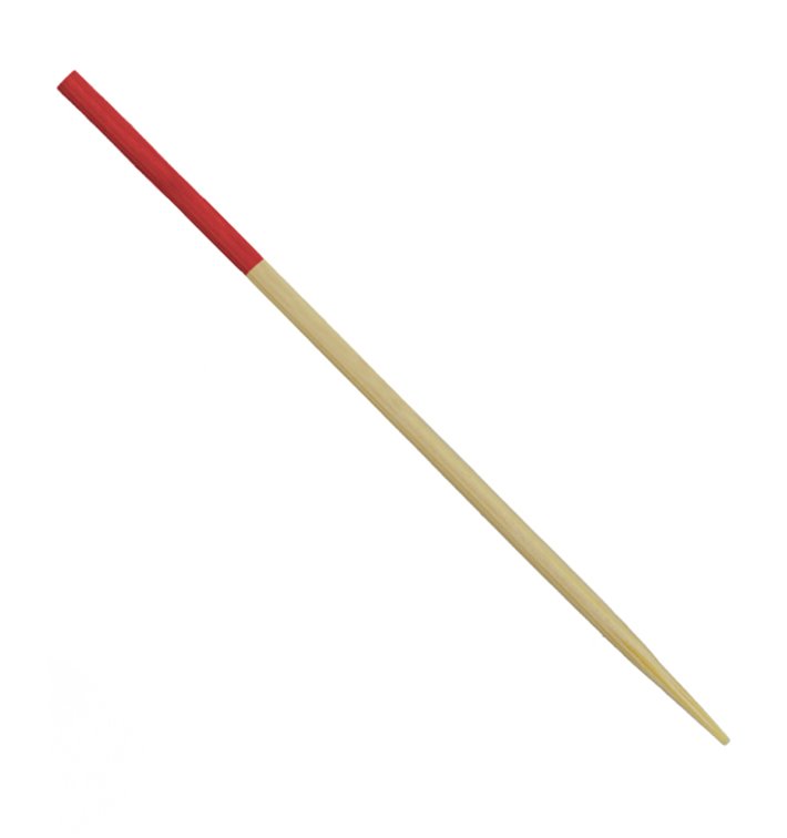 Spiedino di Bambù Punta Rosso 7cm (300 Pezzi) Spiedino di Bambù Punta Rosso 7cm (300 Pezzi)