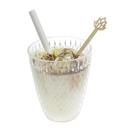 Agitatore per Bere in Bambù con Fiori di Loto 14 cm (50 Pezzi)