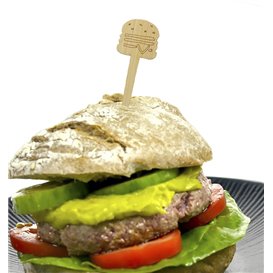 Spiedino per Hamburger in Bambù 12 cm (50 Pezzi)