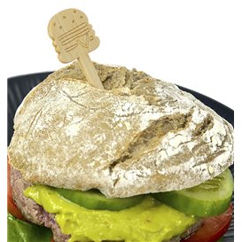 Spiedino per Hamburger in Bambù 12 cm (50 Pezzi)